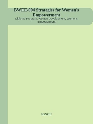 BWEE-004 Strategies for Women's Empowerment